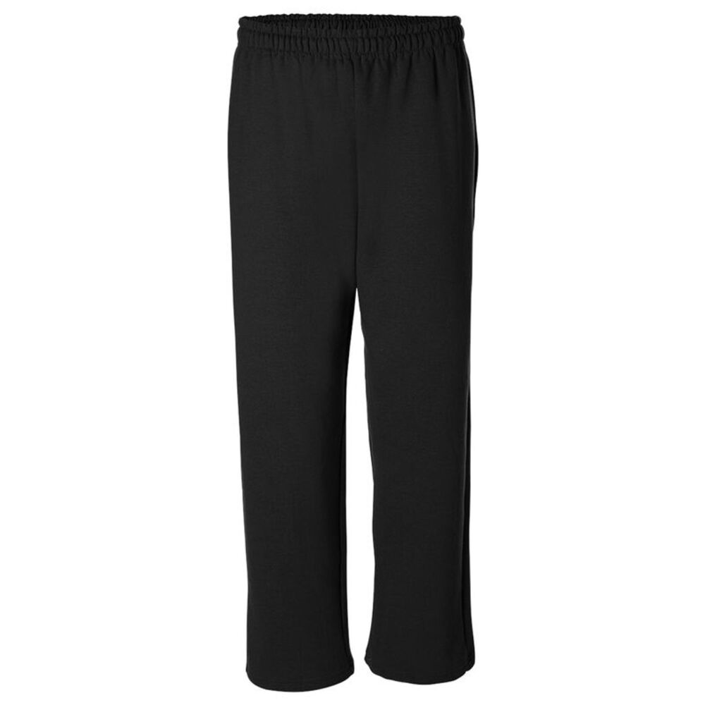 Gildan Mens Heavy Blend Open Bottom Sweatpant / Jogging Pants / Black
